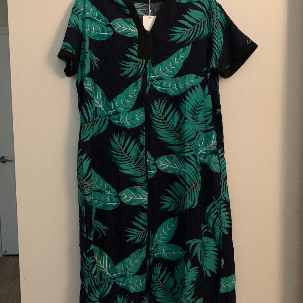 Ekouar House Coat, Tropical, Size XL, NWT